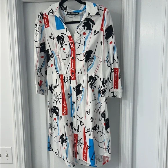 Karl Lagerfeld Paris mini shirt dress size 8 - Picture 5 of 8